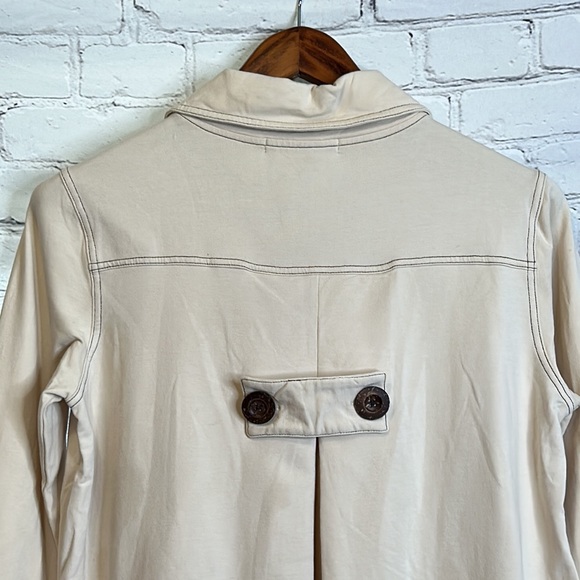At Soul By Ann Trinity Khaki Large Brown Button Front Pocket Jacket Size Small - Picture 8 of 9